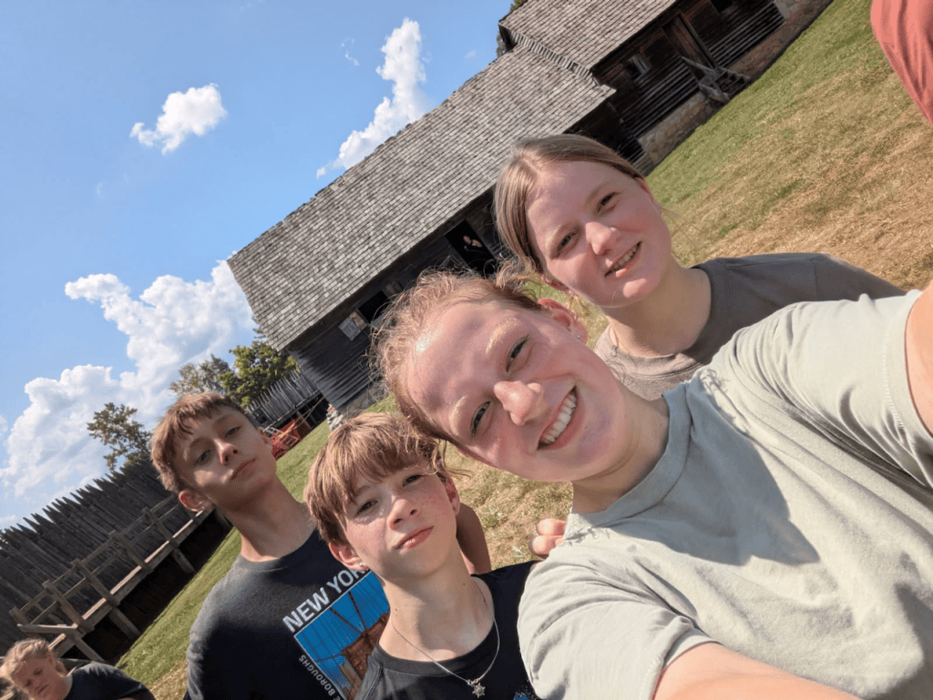 Friends visit.